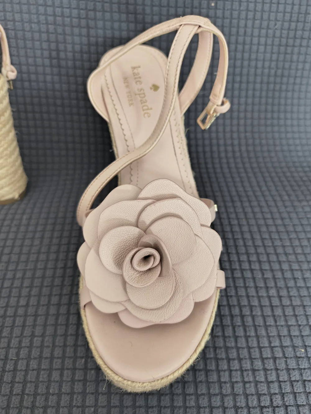 Kate Spade Pink Floral Espadrille Wedge Sandals